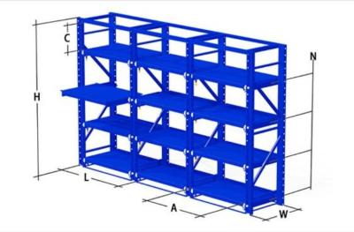 China Form-Speicher-Führungsschiene-Fach, das ASRS-Lagerhauswesen MHS stark beansprucht zu verkaufen