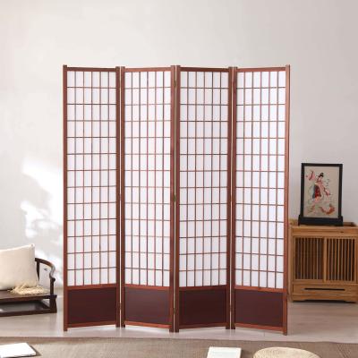 China Traditional Japanese Partition Panel Room Dividers Screen Folding Panel Divider for sale