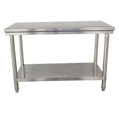 China Assembly stainless steel commercial work table with undershelf SS201Kitchen adjustable work table trabajo mesa con salpicadera for sale