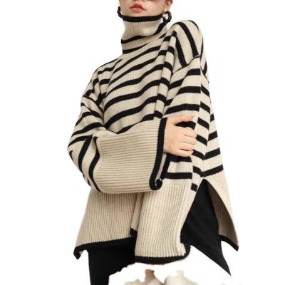 China Anti-wrinkle 2023 New arrival Turtleneck oversize pullover knitted ladies sweater  high quality women sweater for sale