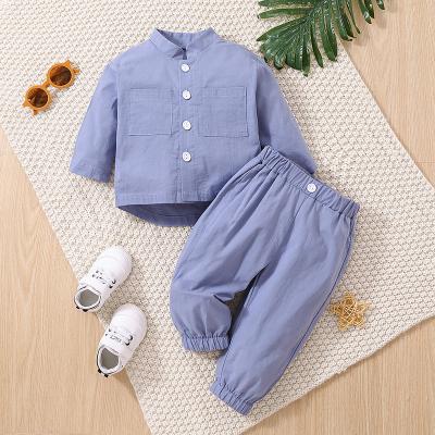 China Casual New arrival fall solid color modest comfortable boys suit clothes  casual wearing for 3-8 years old children for sale