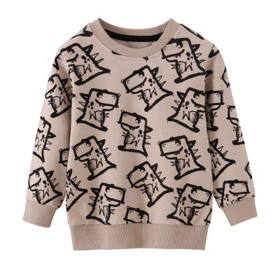 China Anti-wrinkle Hot selling high quality and best price Dinosaur printed sweatshirt long sleeve boy pullover shirts for sale