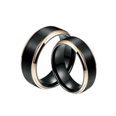 China Simple Classic New Arrival Couples Tungsten Wedding Band Ring 8mm 6mm for sale