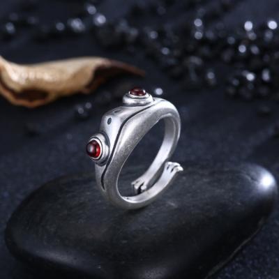 China Stainless Steel Animal Ring Jewelry Retro Design Punk Creative Frog for sale