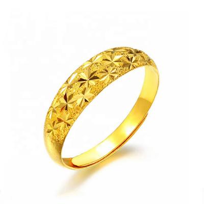 China CLASSIC Customized 8MM 6MM Adjustable Finger 24k Gold Ring Men Woman for sale