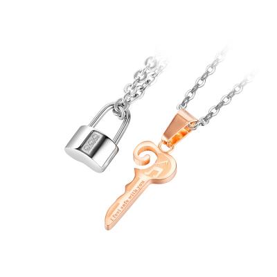 China High Quality Polishing Pendant Lock and Hiphop Newcomer Couples Key for sale