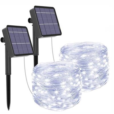 China Solar String Fairy Lights 100FT 340 LED Outdoor Copper Lights Waterproof 8