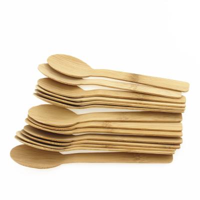 China New Design 300 Piece Wholesale 17cm Disposable Bamboo Cutlery Eco-friendly Disposable With Logo Customized for sale