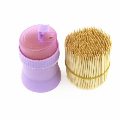 China Eco Bottle Disposable Biodegradable Friendly Hooder Maker Oral Bamboo Toothpicks for sale