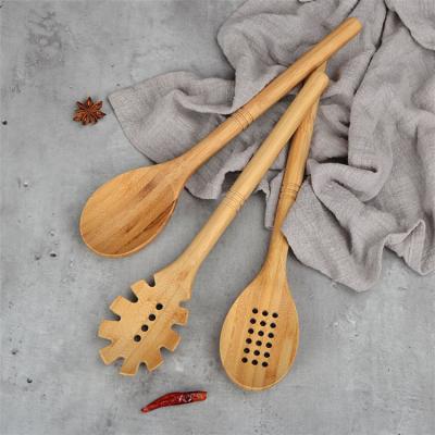 China Sustainable Spoon Kitchen Color Cook Tool Set Bamboo Utensil , Bamboo Cook Utensil For Kitchen for sale