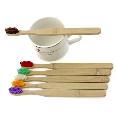 China 2021 disposable NEW 100% biodegradable bamboo toothbrush for kids and adults for sale