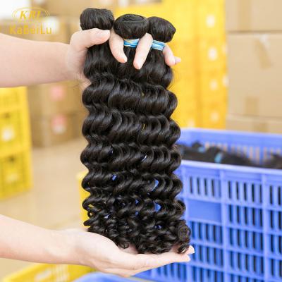 China Girl's Deep Wave 18 Year Old Peruvian Virgin Hair Raw Peruvian Hair, Top Color Peruvian Virgin Hair Bundle for sale