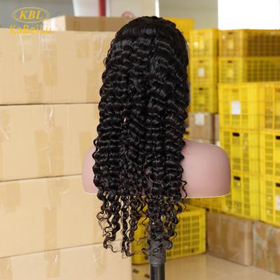 China Hot Selling Silver Gray Deep Wave Hair Lace Wigs With Bangs, Indian Temple Hair Full Lace Wig, Colorful Lace Wigs for sale