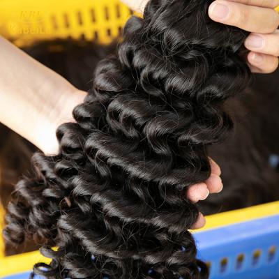 China New Product Deep Wave Best Selling 100% Raw Full Cuticle Hao Virgin Remy Hair for sale