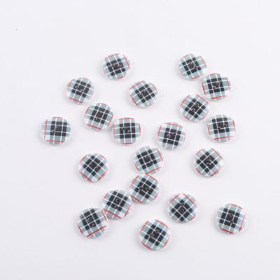 China Sustainable Two Hole Round Shape Baby Series Pattern Natural Wood Buttons For Sewing for sale