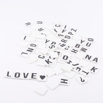 China Eco-friendly Material Wooden Letter Tiles Wooden S Pattern Tiles AZ Capital Letters  Used For Crafts Pendants Spelling for sale