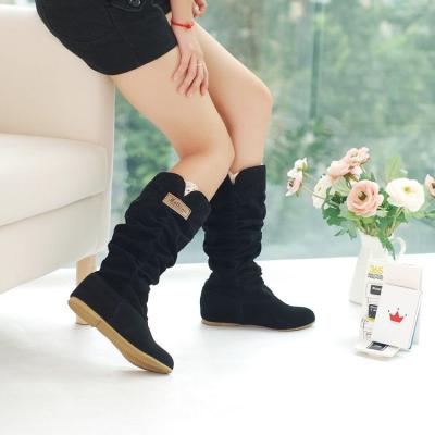 China Fashion 2021 Autumn Boots Women Female Round Toe Princess Party Boot Stylish Soft Flat Flock Springs Shoes Snow Boots for sale