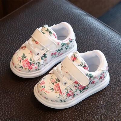 China 2021 DIMI 2021 Cute Flower Cute Baby Shoes Comfortable Leather Kids Sneakers For Girl Toddler Girl Soft Newborn First Walker First Walker for sale