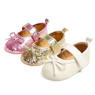 China Cute Baby Shoes Bowknot Toddler Girls Shoes Casual Soft SToddler Soled Princess Walking Shoes for sale