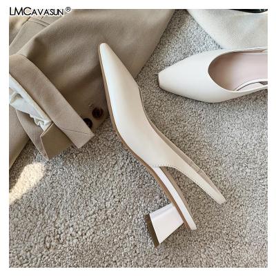 China Fashion Trend LMCAVASUN Insti Stylish Shoe Ladies Summer Women White High Heel Sandals for sale