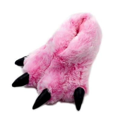 China Funny Claw Paw Slippers Toddlers Fashion Slippers Gray Bear Plush Footwear Costume for sale