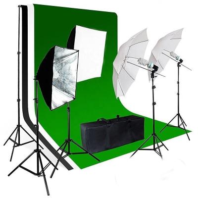 China Product Photography Backdrop Umbrella Softbox Photo Studio Light Kit for sale