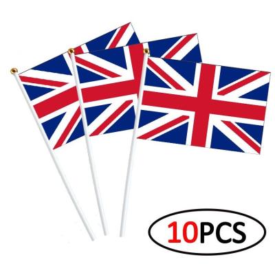 China Queen Elizabeth II Platinum Jubilee Jack Bunting Banner Party Decorations Hotel and Resort 10 PCS Cloth Hand Flags Unions for sale