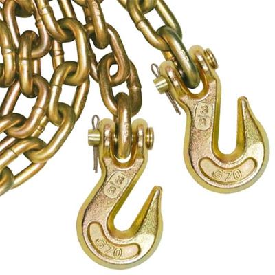 China Supply G70 lashing chain with two grab hooks zu verkaufen