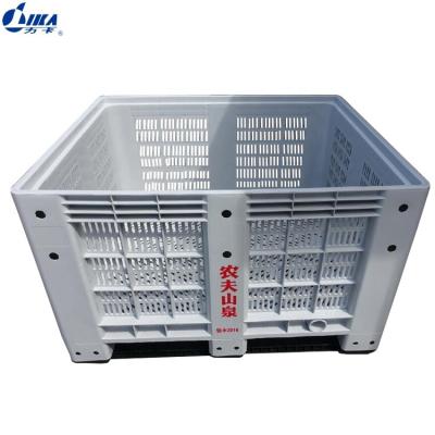 China Sustainable vented harvest plastic crate for vegetable and fruit for sale