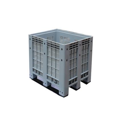 China Perforated Plastic Fruit / Vegetable Storage Pallet Apple Crate 1200*1000*760mm for sale