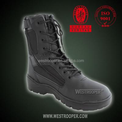 China BLACK TACTICAL RESPONSE BOOTS GENUINE LEATHER WESTROOPER SHOES for sale