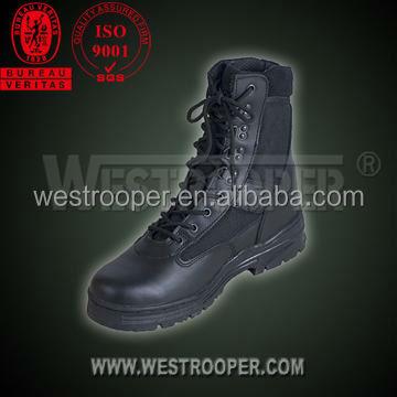 China Black Tactical Boots Police Boots Police Shoes 70-1120 70-1120 for sale