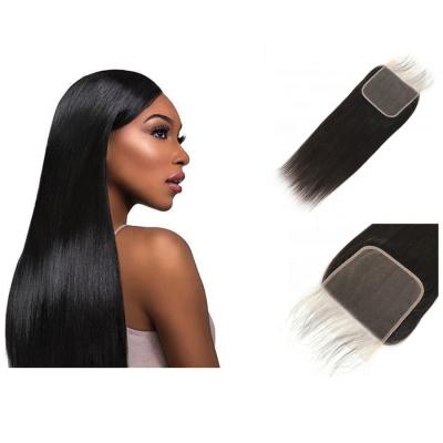 China Silky Straight Wave Swiss Lace Front Human Hair Virgin Cuticle Aligned Silky Straight Lace Front Human Hair Closure 4x4 Hair Extensions for sale