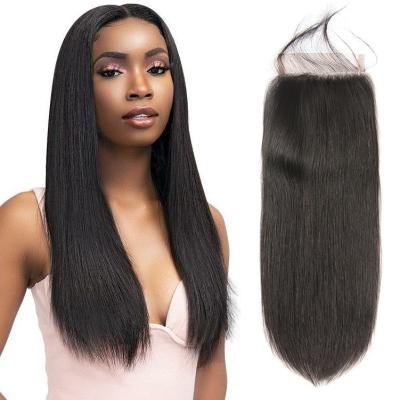 China Swiss Remy Human Hair Bone Wave Lace Closure Silky Straight Brazilian Hair 1 Piece 10