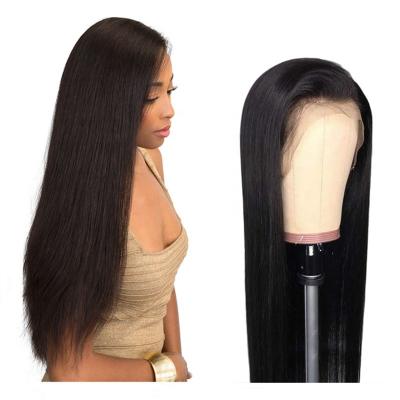 China ZFY Wave Hair Lace Front Wig 13x4 Silky Straight Brazilian Virgin Human Hair Straight Wig Pre Plucked Lace Front Wig Vendors for sale