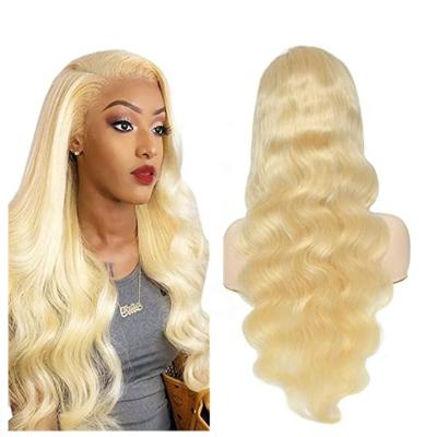 China Blonde Body Wave 613 Lace Front Wig Human Hair 13x4 Lace Frontal Wigs Pre Plucked Bleached Knots With Baby Hair for sale