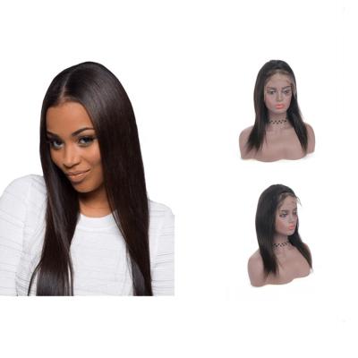 China Pre Plucked Brazilian Hair Transparent Lace Frontal Wig 13x6 Natural Wave Silky Straight Virgin Hair Wig For Black Women for sale