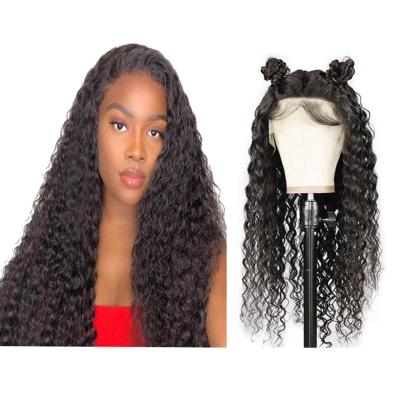 China Transparent Deep Curly Lace Frontal Wigs HD Wave Lace Frontal Wigs Lace Front Wig Baby Hair Pre Plucked With for sale