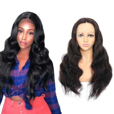 China Body Wave Ladies Pre Plucked Brazilian Hair Wigs HD Body Wave Human Hair Lace Wigs HD Transparent Virgin Swiss Lace Front Wig For Black Women for sale