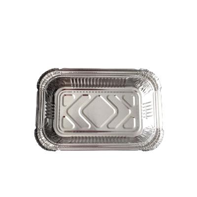 China 660ml Aluminum Foil Rectangle Bread Shape Baking Pan/Container With Lid for sale