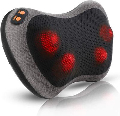 China Wireless Remote Control Home Electric Shoulder Neck Massage Pillow Car Massager Back Pillow With Heat for sale