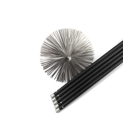 China Cheap Sustainable Hot Selling Custom Made Chimney Brush Cleaning Chimney Sweep Brush Set Kit for sale