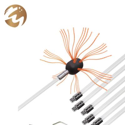 China Viable Powerful Drill Driven Nylon Spiral Wire Rod Chimney Electric Cleaning Brush Adjustable for sale