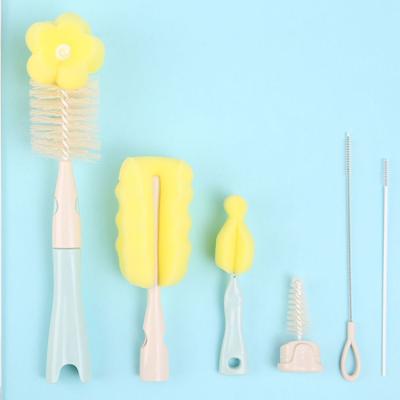 China Wholesale Eco-friendly Sustainable Baby Bottle Cleaning Brush Baby Bottle Brush Nipple Brush for sale