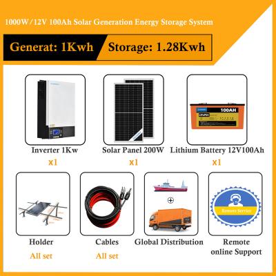 China Home/Office/Factory/Boat and etc Energy Storage System Solar Panel/Lithium Battery/Inverter Built in MPPT ESS All in One System 5KWh/10KWh/30KWh 12V/24V/48V 100A for sale