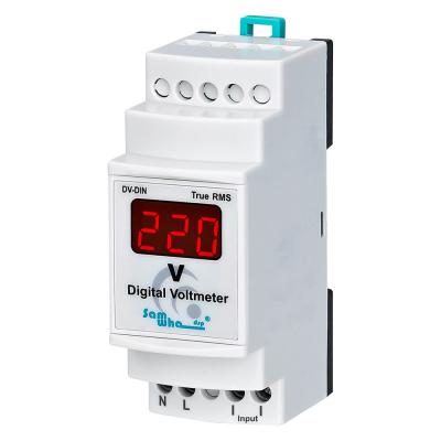 China DV-DIN Digital Protect Relay Valtmeter Display Mini Digital Voltmeter Ammeter DV-DIN for sale