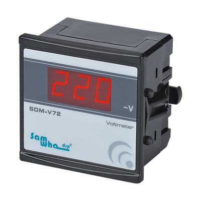 China Single Phase Voltmeter 50/60Hz Single Phase 72*72 Digital Volt Electrical Meter Panel 68x68mm for sale