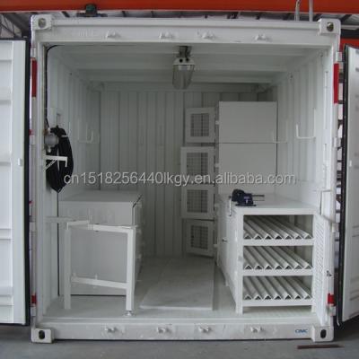 China Uniteam 10ft Industrial Offshore Workshop With Bench, Wall Cabinet, Electrical System for sale