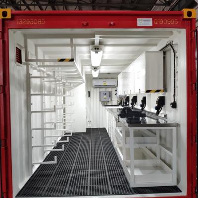 China Industrial DNV 27-1 certified offshore kennel with IECEX and ATEX standard, including customized furniture, shelves etc., for sale