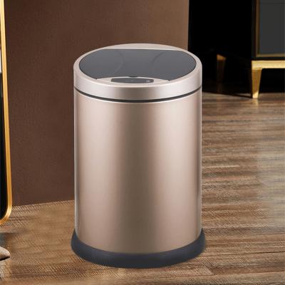 China Leasylife 9L Viable Smart Sensor Can Install Battery Household Stainless Steel Flip Trash Can for sale